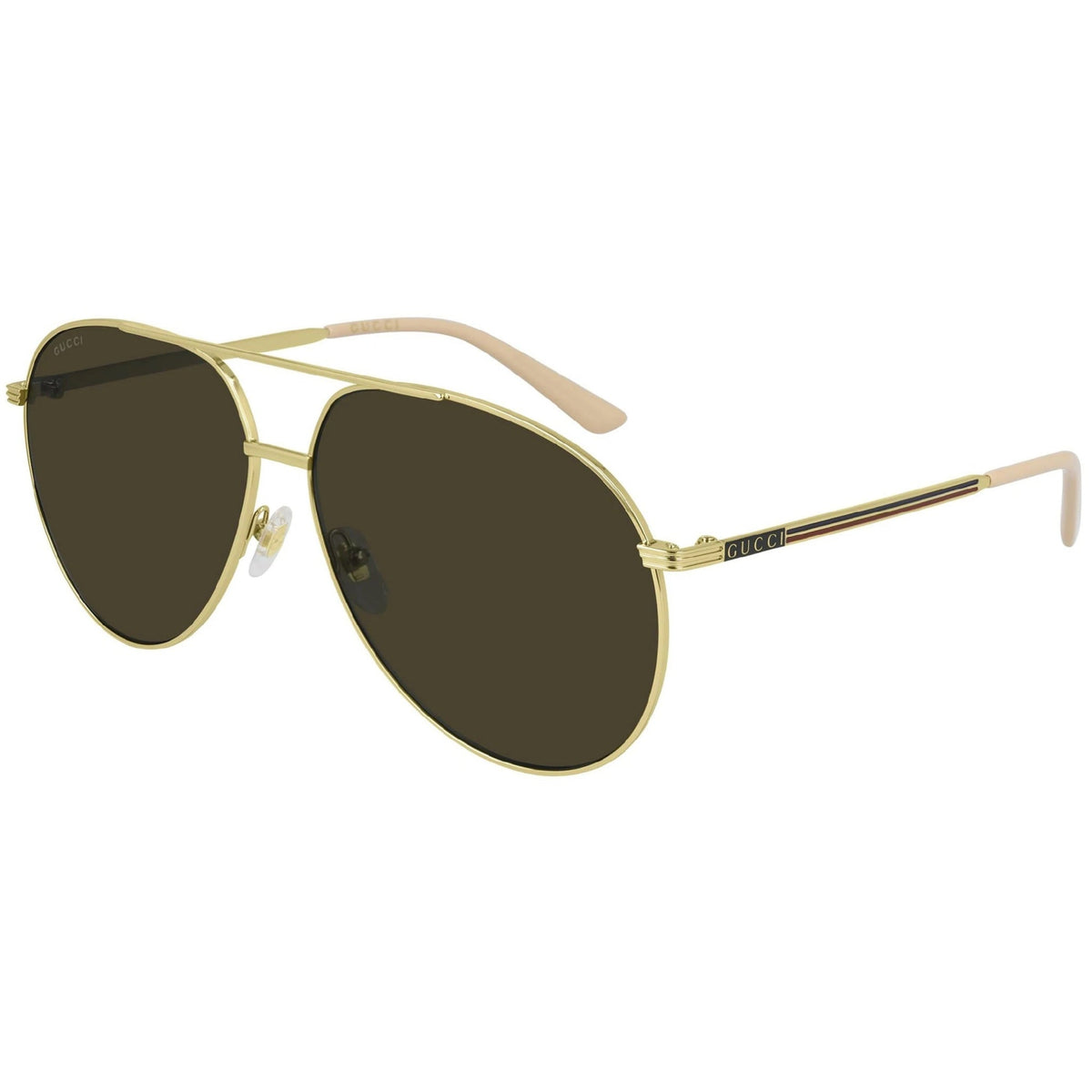 Gucci Men's Sunglasses Fall Winter 2020 Gold Brown Nylon Nylon GG0832S 004