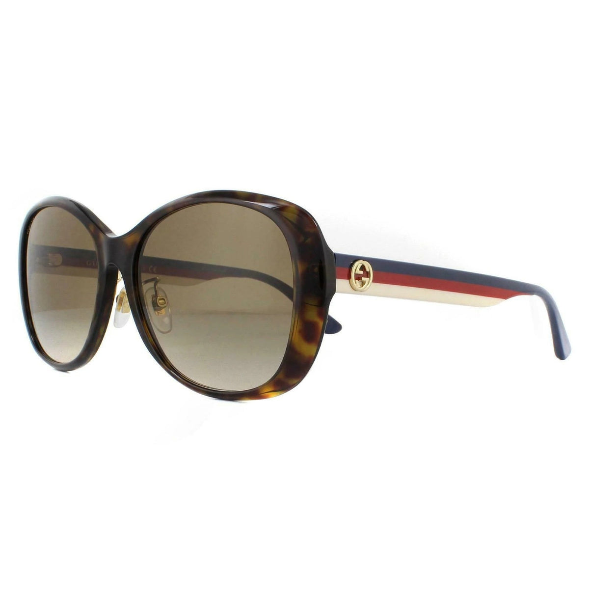 Gucci Women's Sunglasses Fall Winter 2020 Havana Brown Nylon Nylon Gradient GG0849SK 003