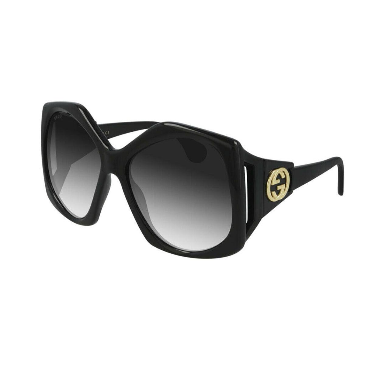 Gucci Women&#39;s Sunglasses Spring Summer 2021 Black Grey Nylon Nylon Gradient GG0875S 001