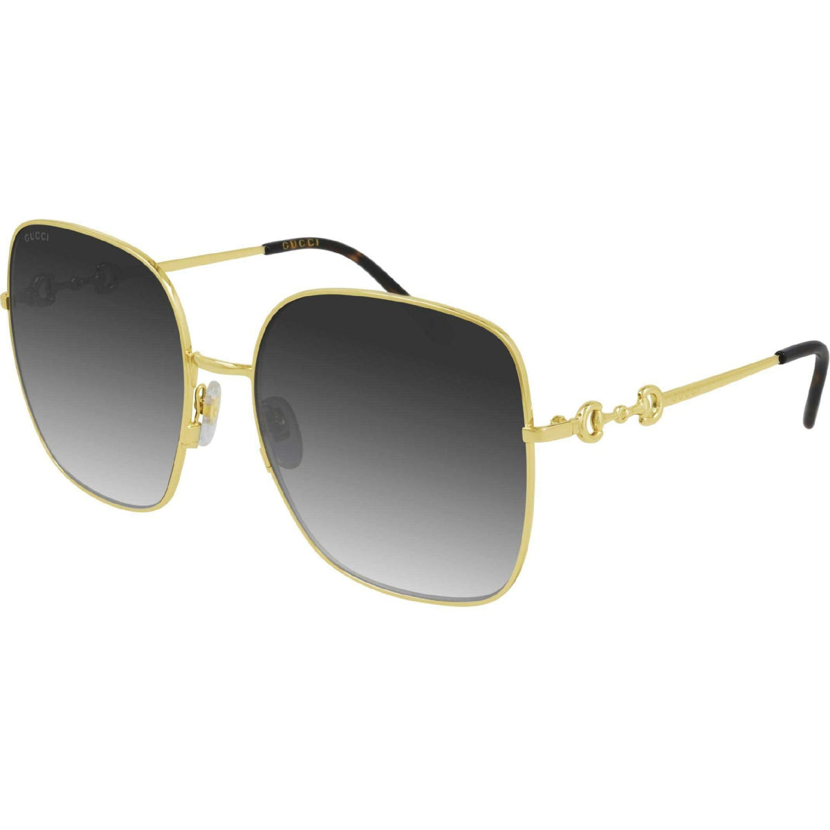 Gucci Women's Sunglasses Spring Summer 2021 Gold Grey Nylon Nylon Gradient GG0879S 001