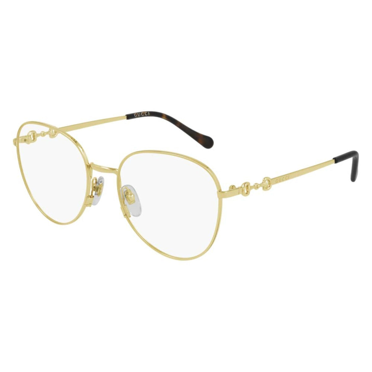 Gucci Women's Sunglasses Spring Summer 2021 Gold Transparent Demo Lens Demo Lens  GG0880O 003