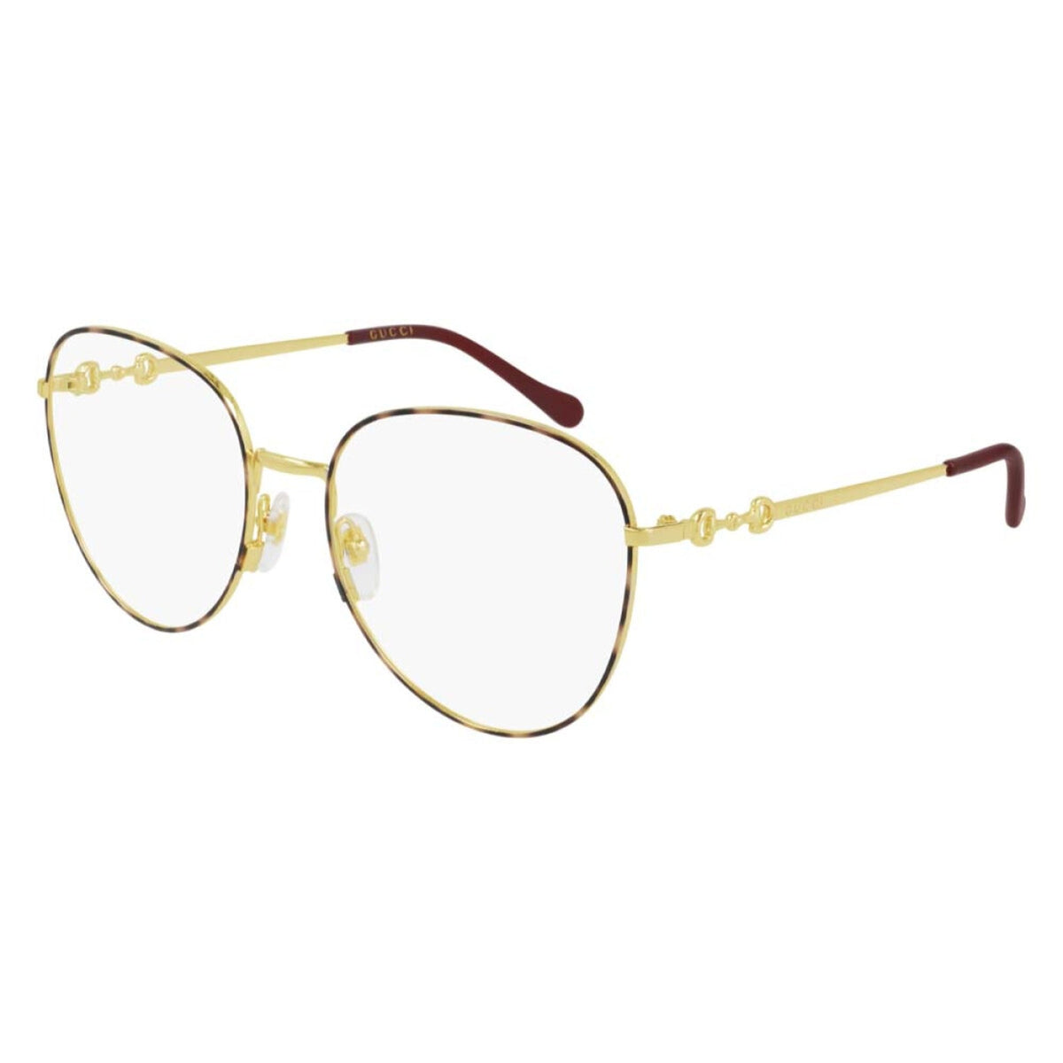 Gucci Women's Sunglasses Spring Summer 2021 Havana Transparent Demo Lens Demo Lens  GG0880O 005