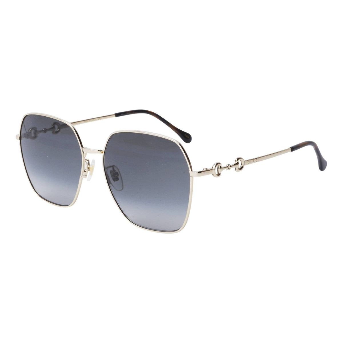 Gucci Women&#39;s Sunglasses Spring Summer 2021 Gold Grey Nylon Nylon Gradient GG0882SA 001