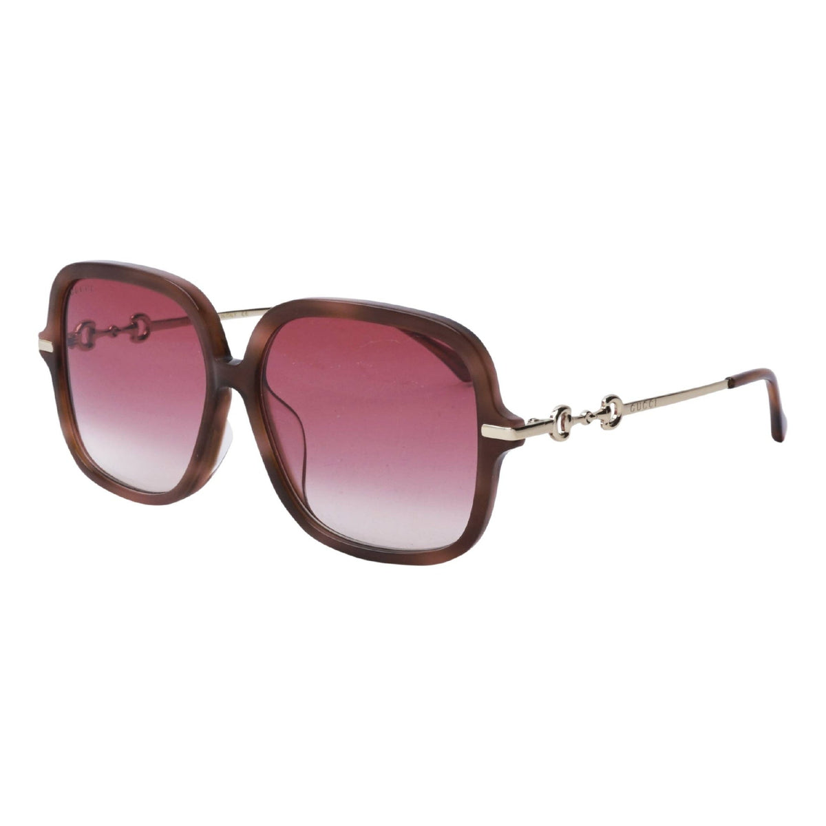 Gucci Women's Sunglasses Spring Summer 2021 Havana Red Nylon Nylon Gradient GG0884SA 003