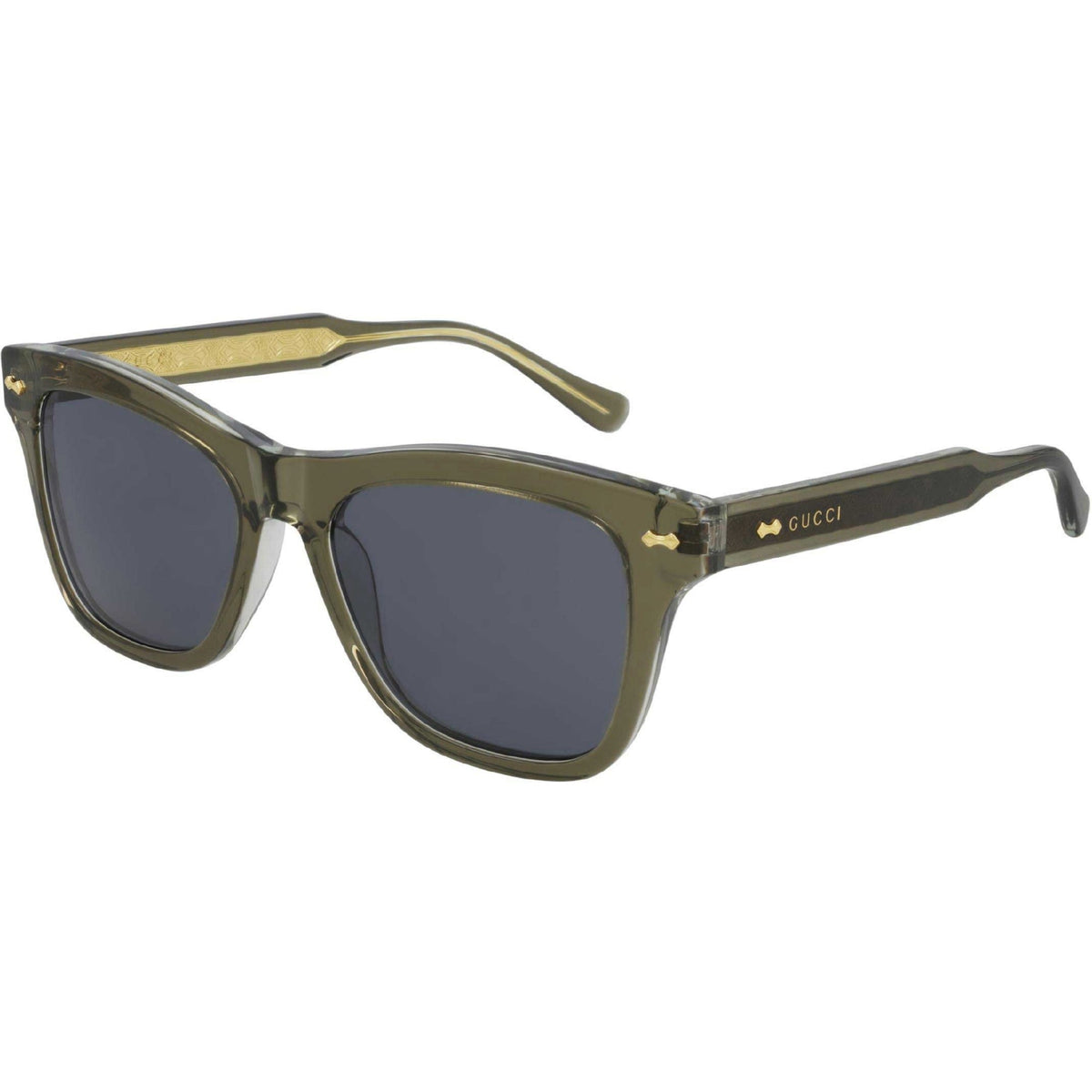 Gucci Men's Sunglasses Spring Summer 2021 Green Blue Nylon Nylon GG0910S 002