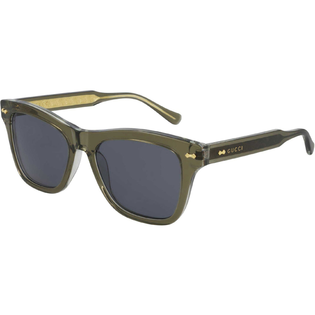 Gucci Men&#39;s Sunglasses Spring Summer 2021 Green Blue Nylon Nylon GG0910S 002