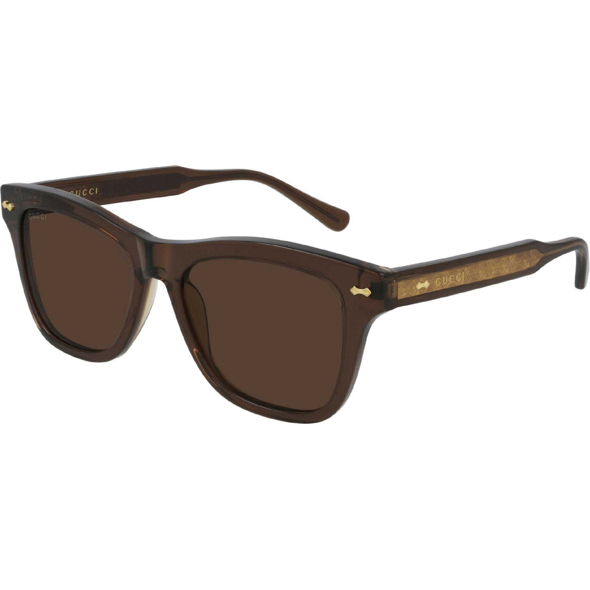 Gucci Men's Sunglasses Spring Summer 2021 Brown Brown Nylon Nylon GG0910S 003