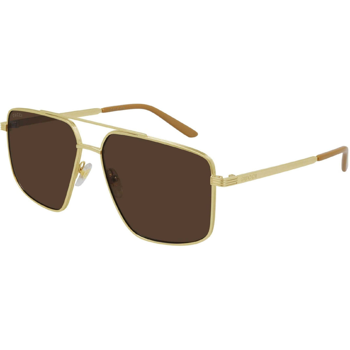 Gucci Men's Sunglasses Spring Summer 2021 Gold Brown Nylon Nylon GG0941S 003