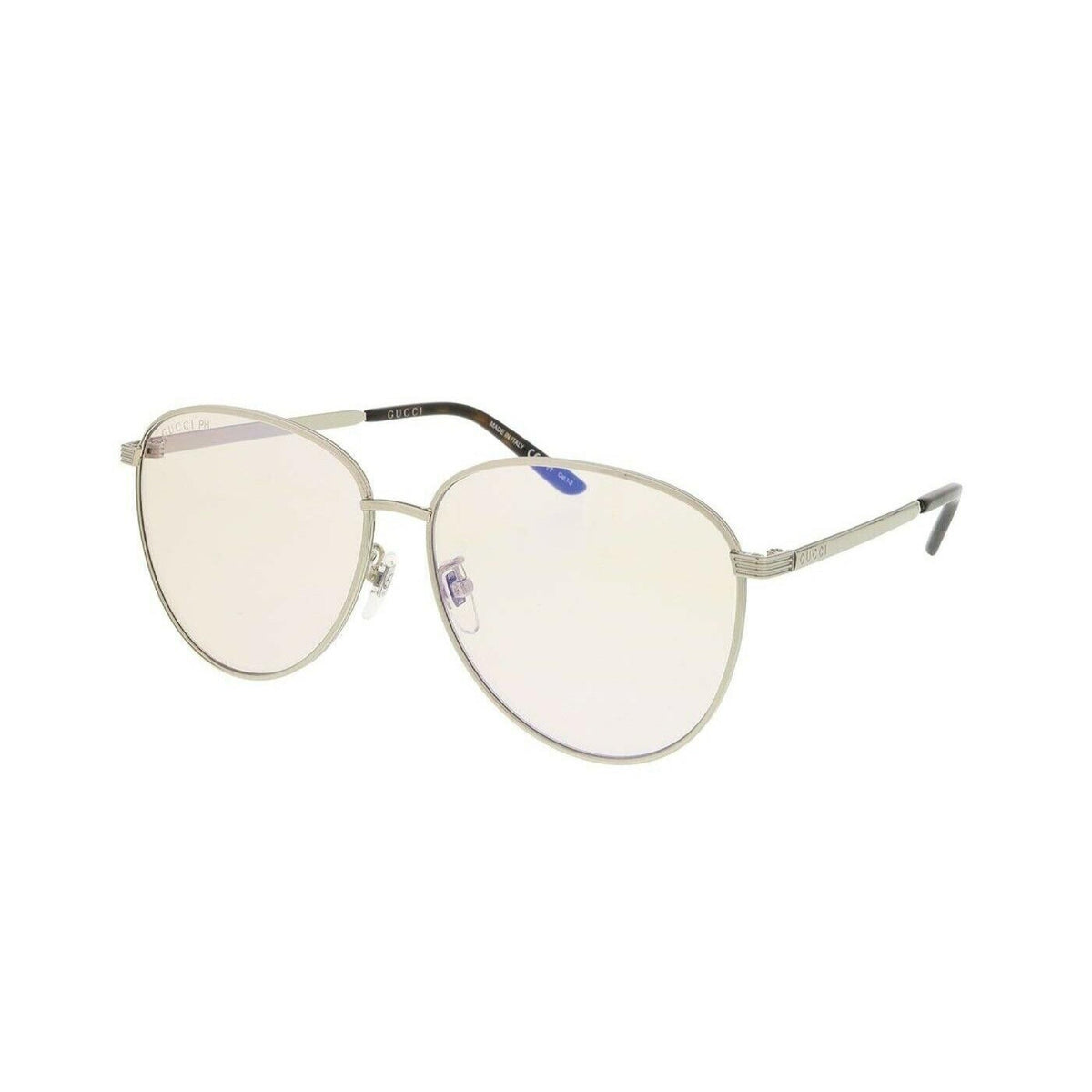 Gucci Unisex Sunglasses Spring Summer 2021 Silver Yellow NXT Lens NXT Lens Photocromatic GG0945SA 005