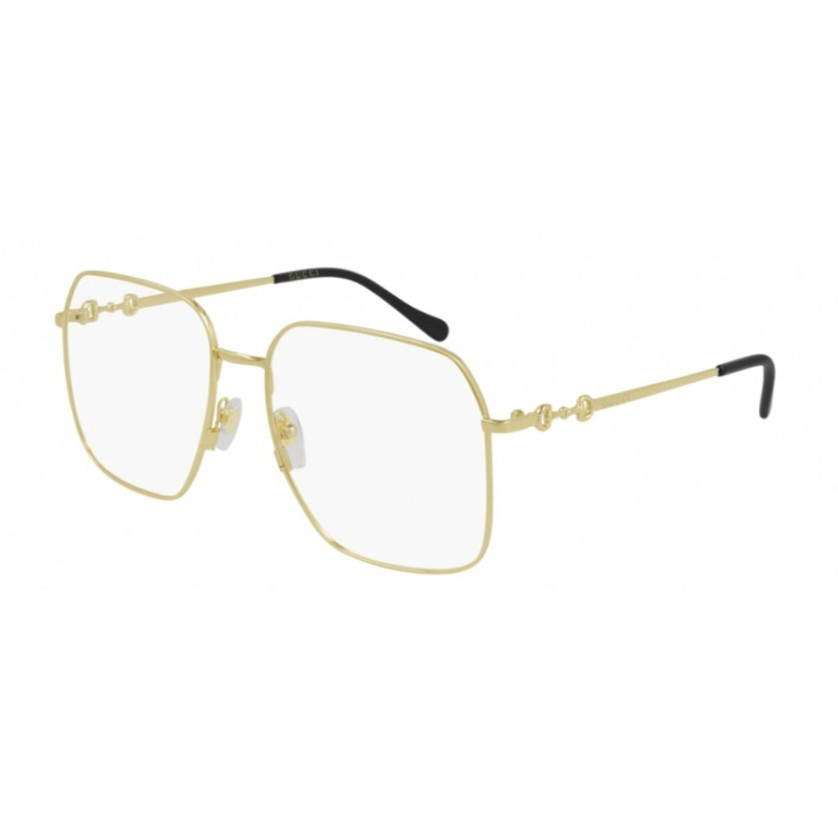 Gucci Unisex Sunglasses Spring Summer 2021 Gold Transparent Demo Lens Demo Lens  GG0952O 002