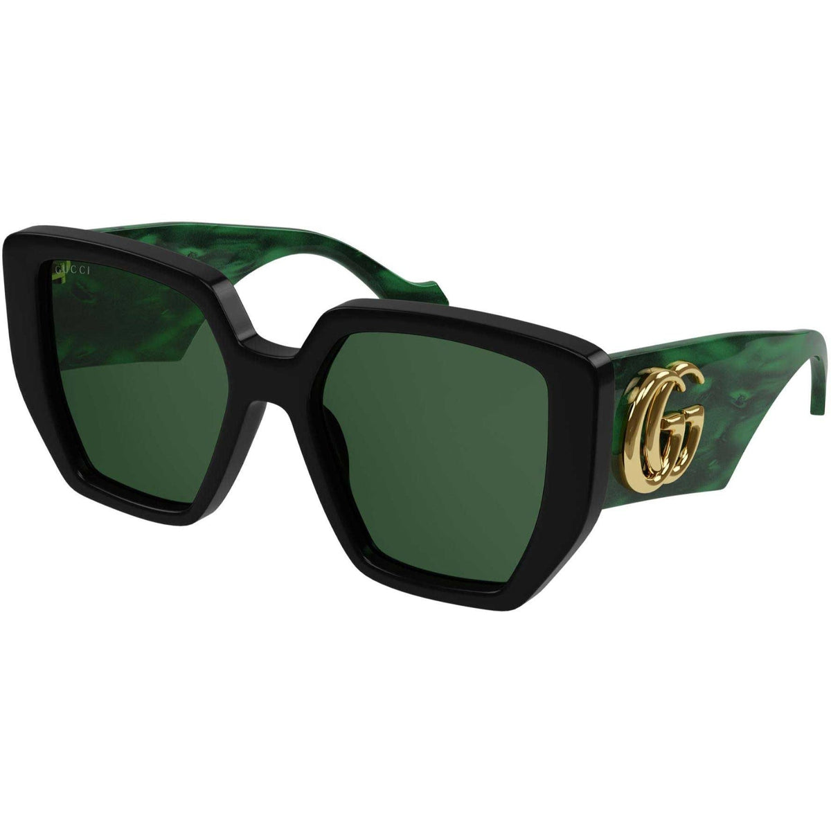 Gucci Women's Sunglasses Spring Summer 2021 Black Green Nylon Nylon GG0956S 001