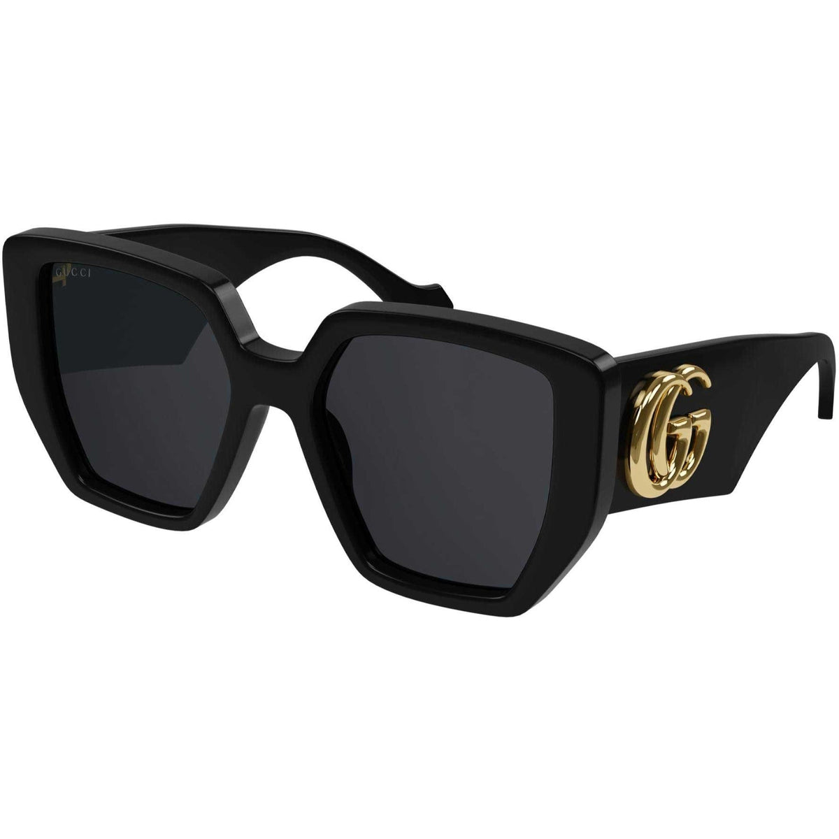 Gucci Women&#39;s Sunglasses Spring Summer 2021 Black Grey Nylon Nylon GG0956S 003