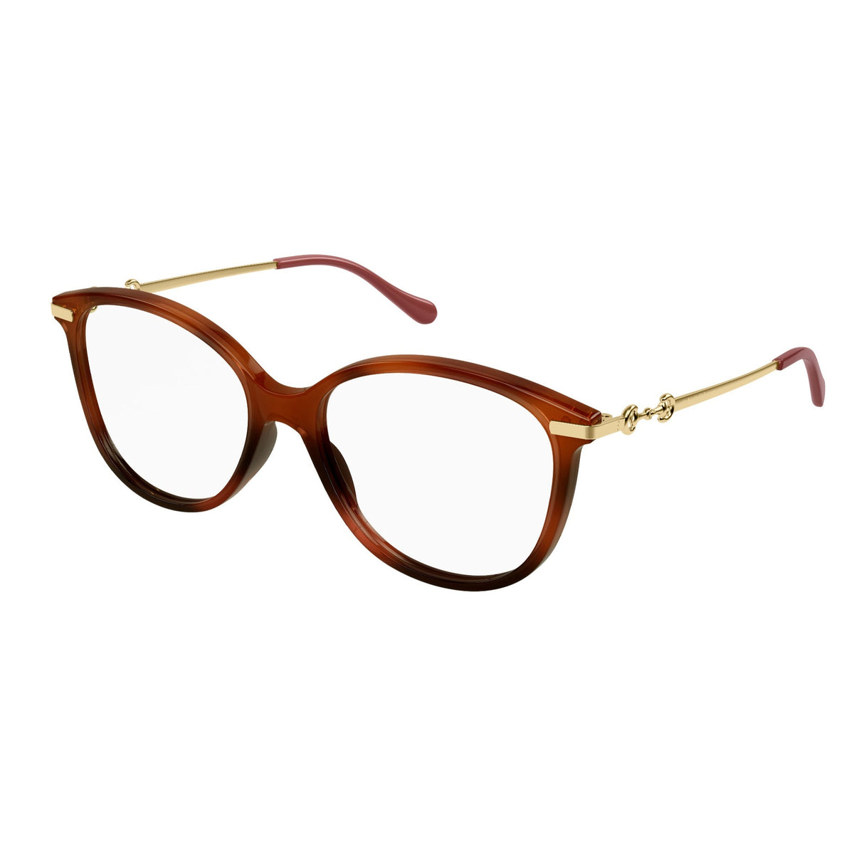 Gucci Women's Sunglasses Spring Summer 2021 Havana Transparent Demo Lens Demo Lens  GG0967O 002