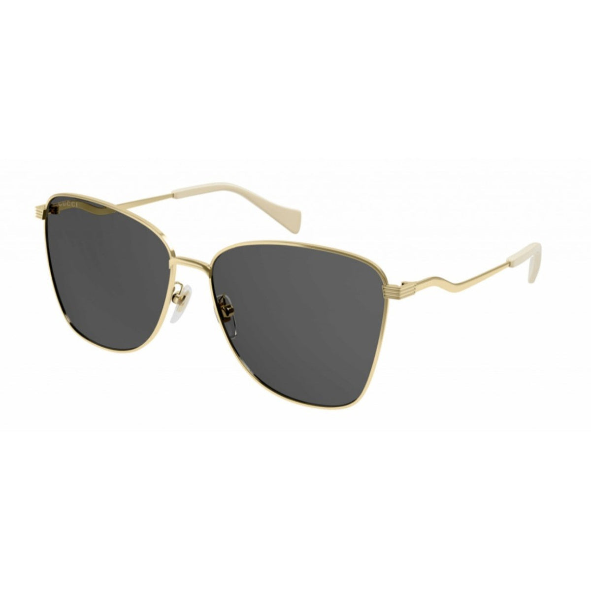 Gucci Women's Sunglasses Spring Summer 2021 Gold Grey Nylon Nylon GG0970S 001