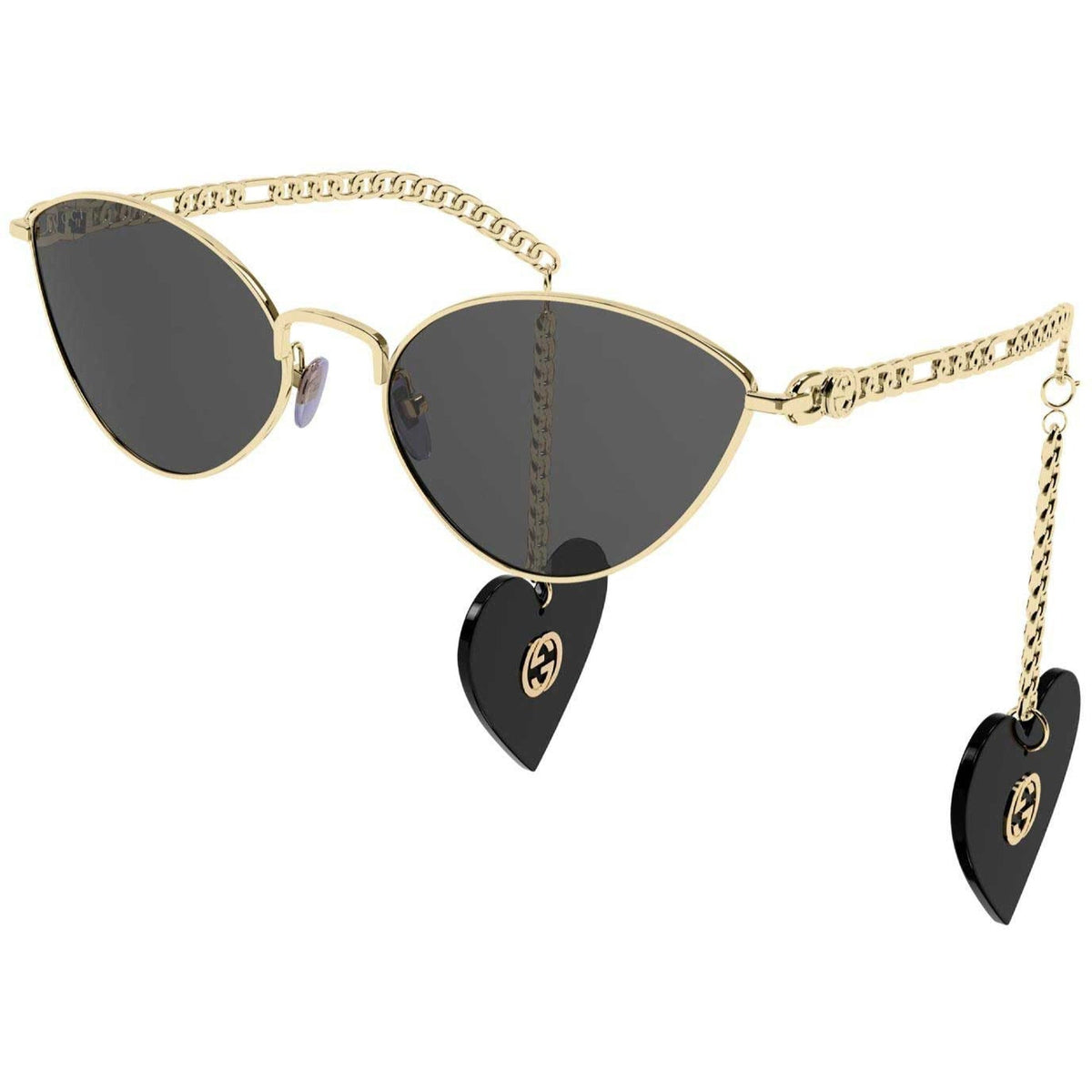 Gucci Women's Sunglasses Spring Summer 2021 Gold Grey Nylon Nylon GG0977S 001