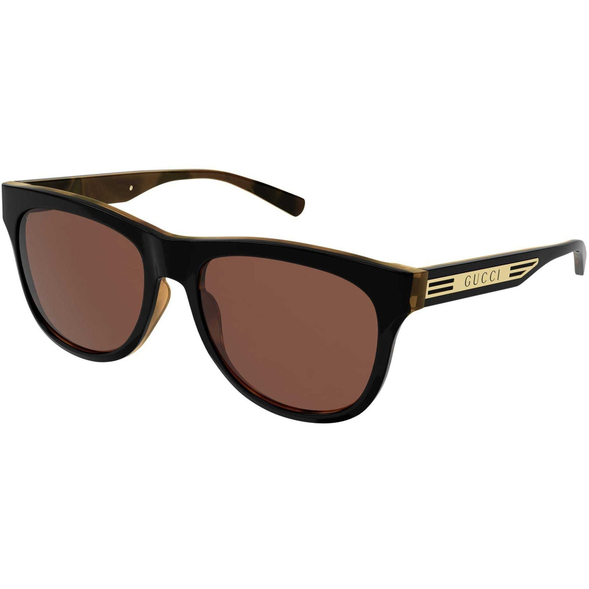 Gucci Men&#39;s Sunglasses Spring Summer 2021 Black Orange Nylon Nylon GG0980S 002