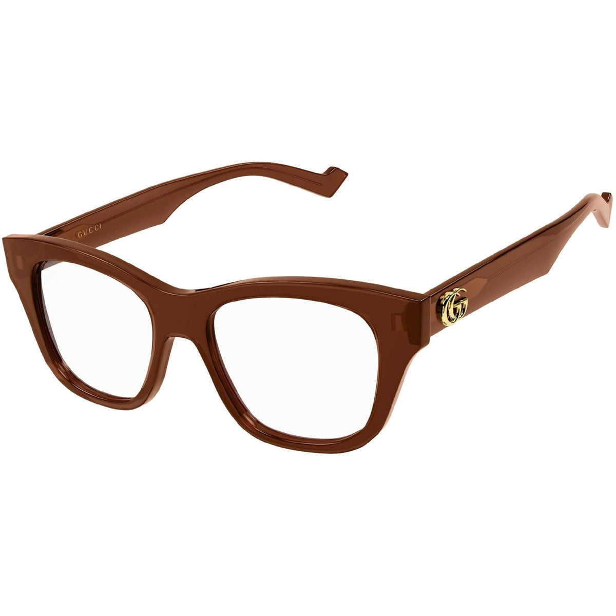 Gucci Women's Sunglasses Fall Winter 2021 Brown Transparent Demo Lens Demo Lens  GG0999O 003