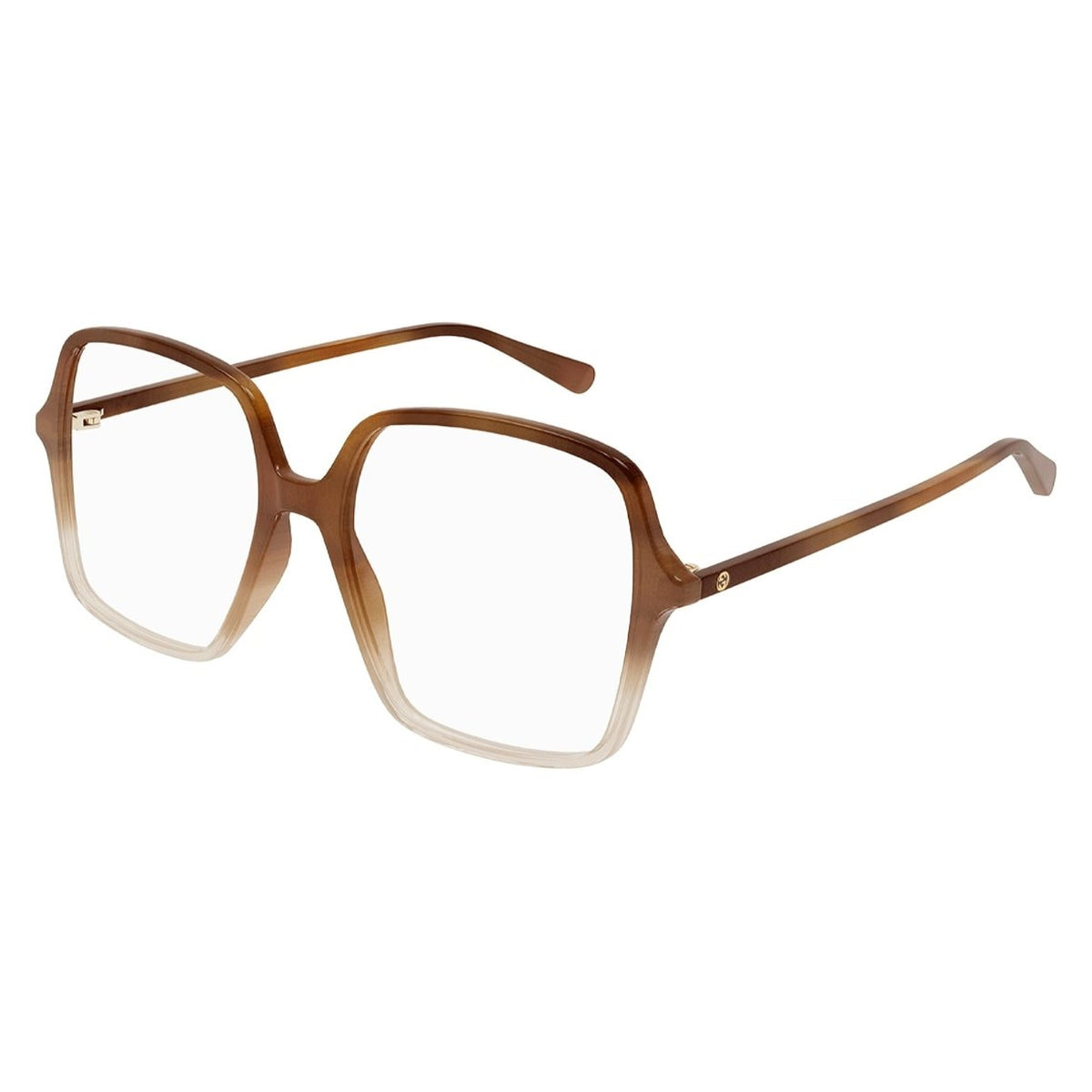 Gucci Women's Sunglasses Fall Winter 2021 Brown Transparent Demo Lens Demo Lens  GG1003O 003