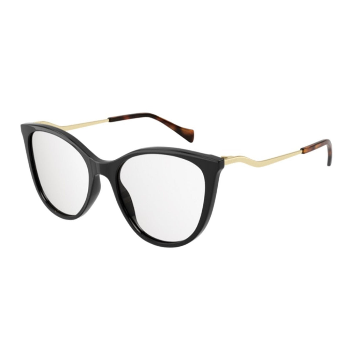 Gucci Women's Sunglasses Fall Winter 2021 Black Transparent Demo Lens Demo Lens  GG1007O 002