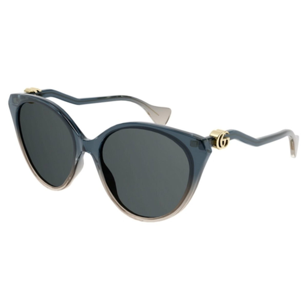 Gucci Women's Sunglasses Fall Winter 2021 Blue Grey Nylon Nylon GG1011S 002