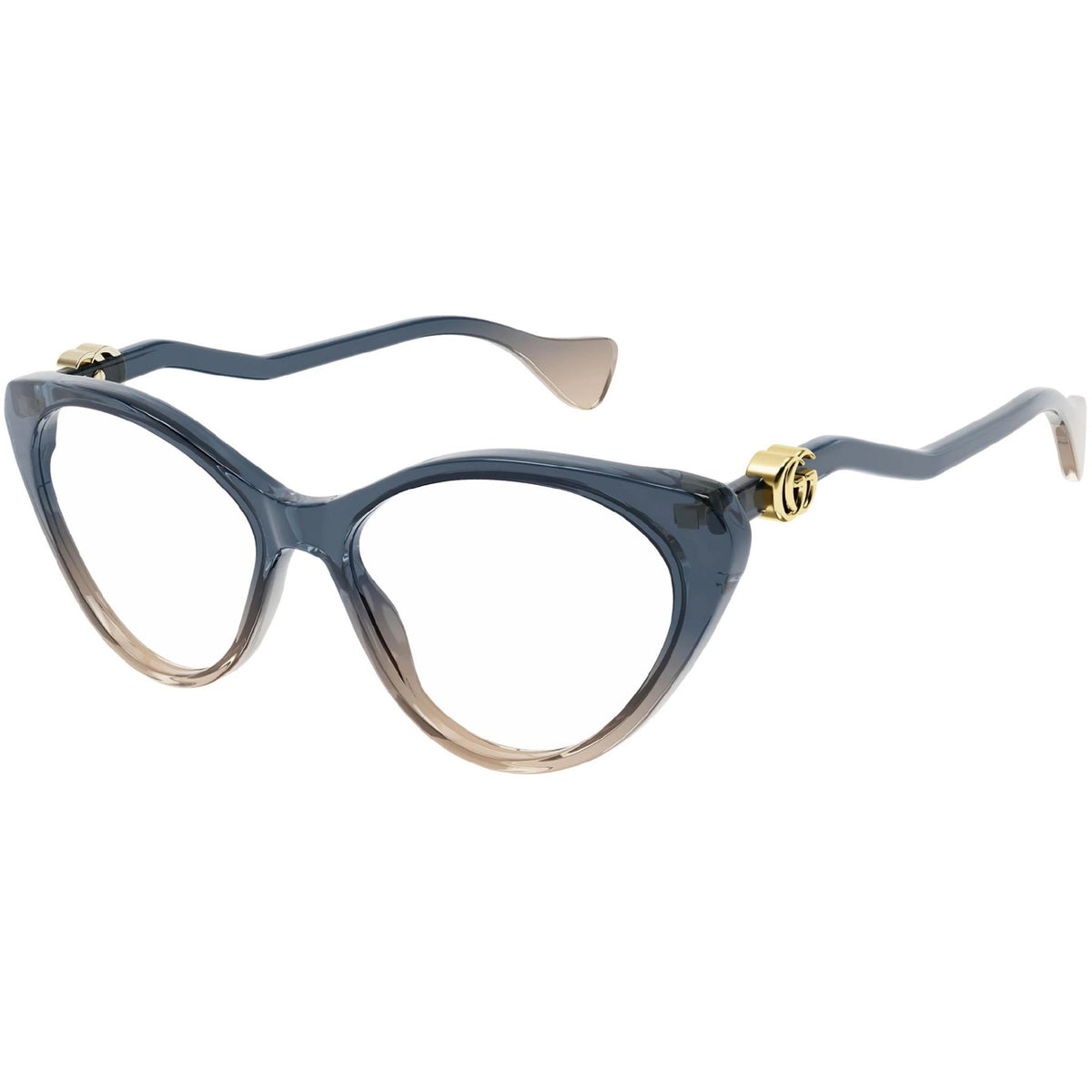Gucci Women's Sunglasses Fall Winter 2021 Blue Transparent Demo Lens Demo Lens  GG1013O 002