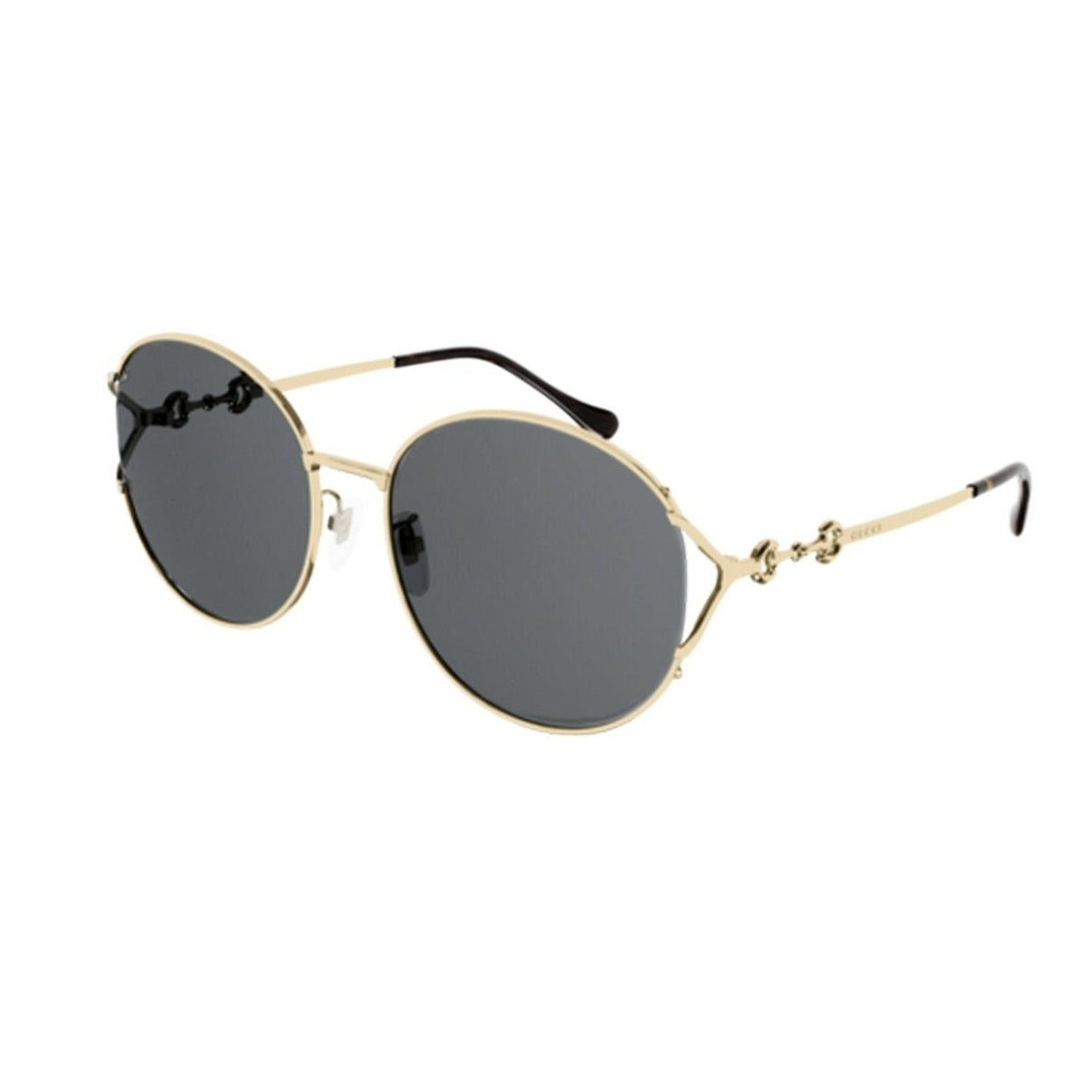 Gucci Women's Sunglasses Fall Winter Gold Grey Nylon Nylon GG1017SK 001