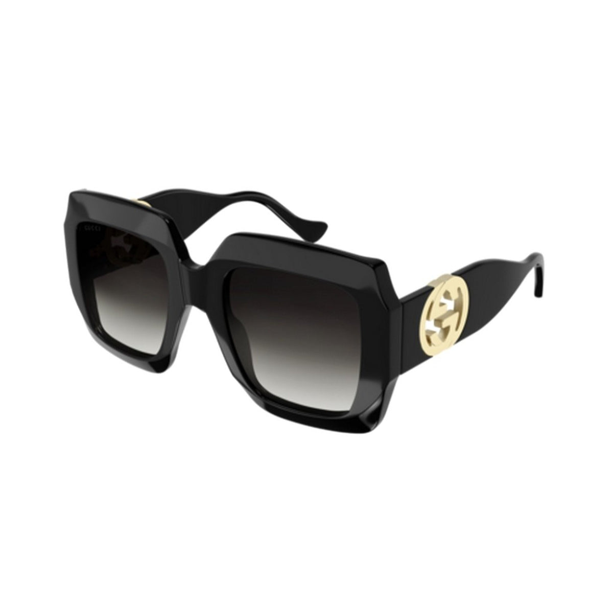 Gucci Women&#39;s Sunglasses Spring Summer 2022 Black Grey Nylon Nylon Gradient GG1022S 006