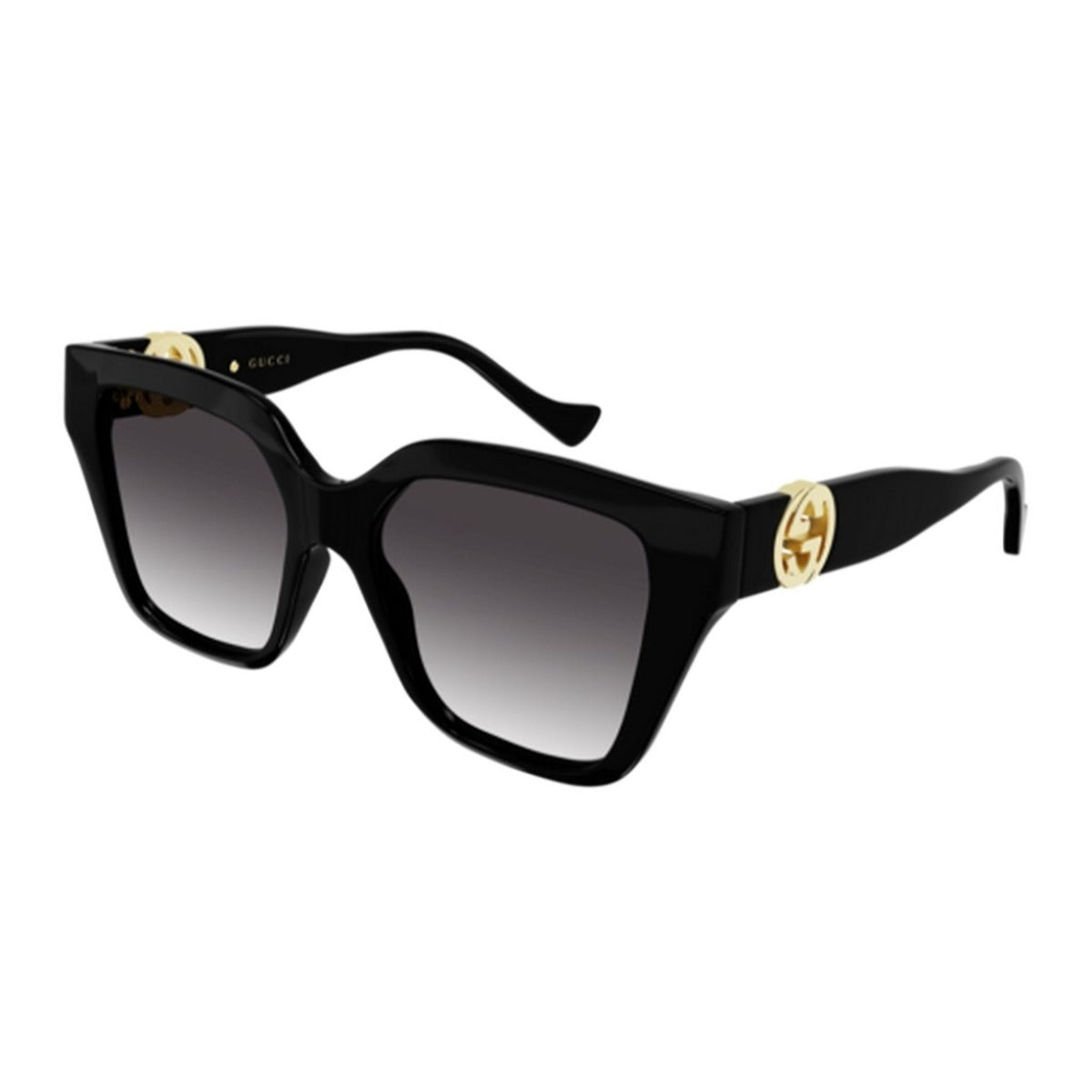 Gucci Women&#39;s Sunglasses Spring Summer 2022 Black Grey Nylon Nylon Gradient GG1023S 008