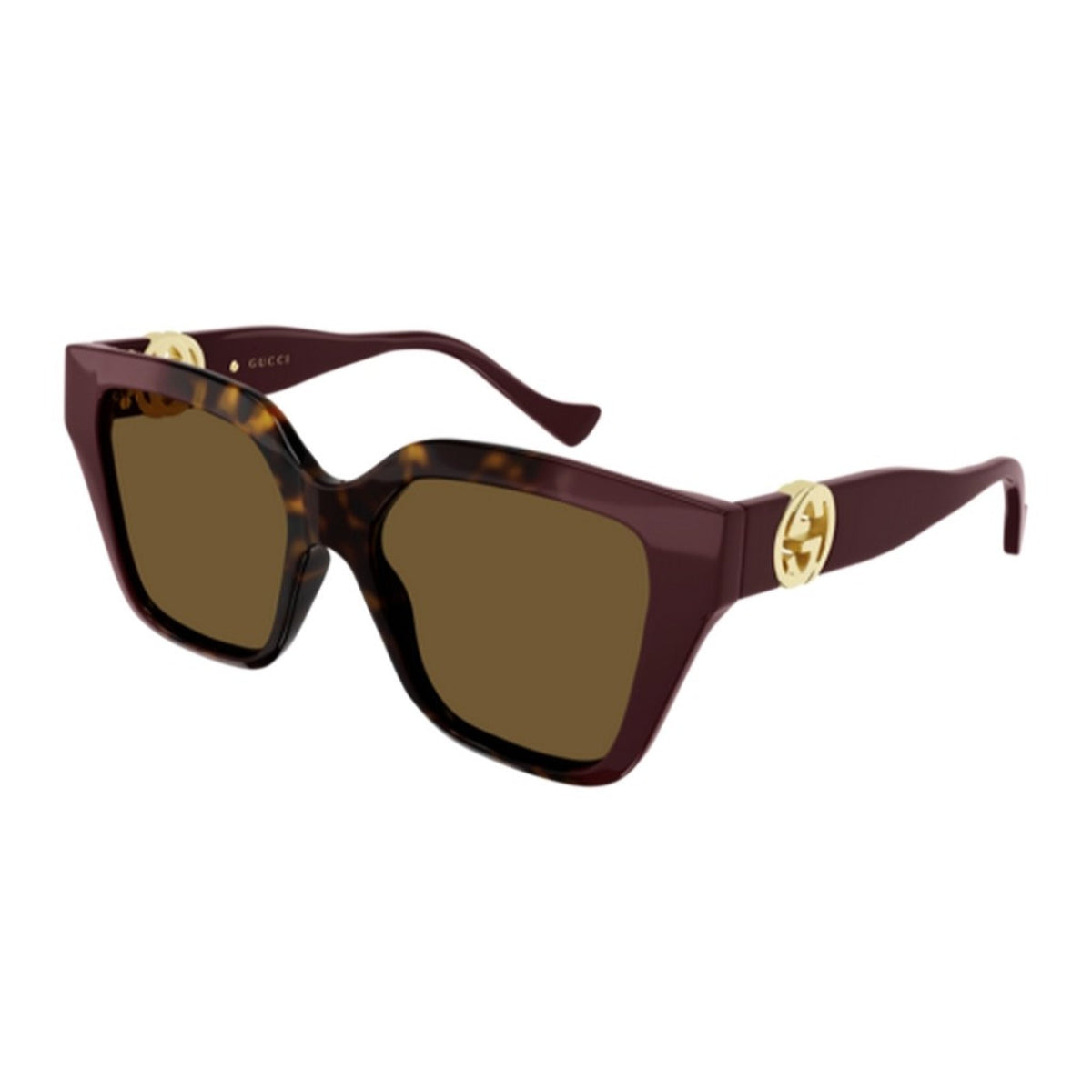 Gucci Women's Sunglasses Spring Summer 2022 Havana Brown Nylon Nylon GG1023S 009