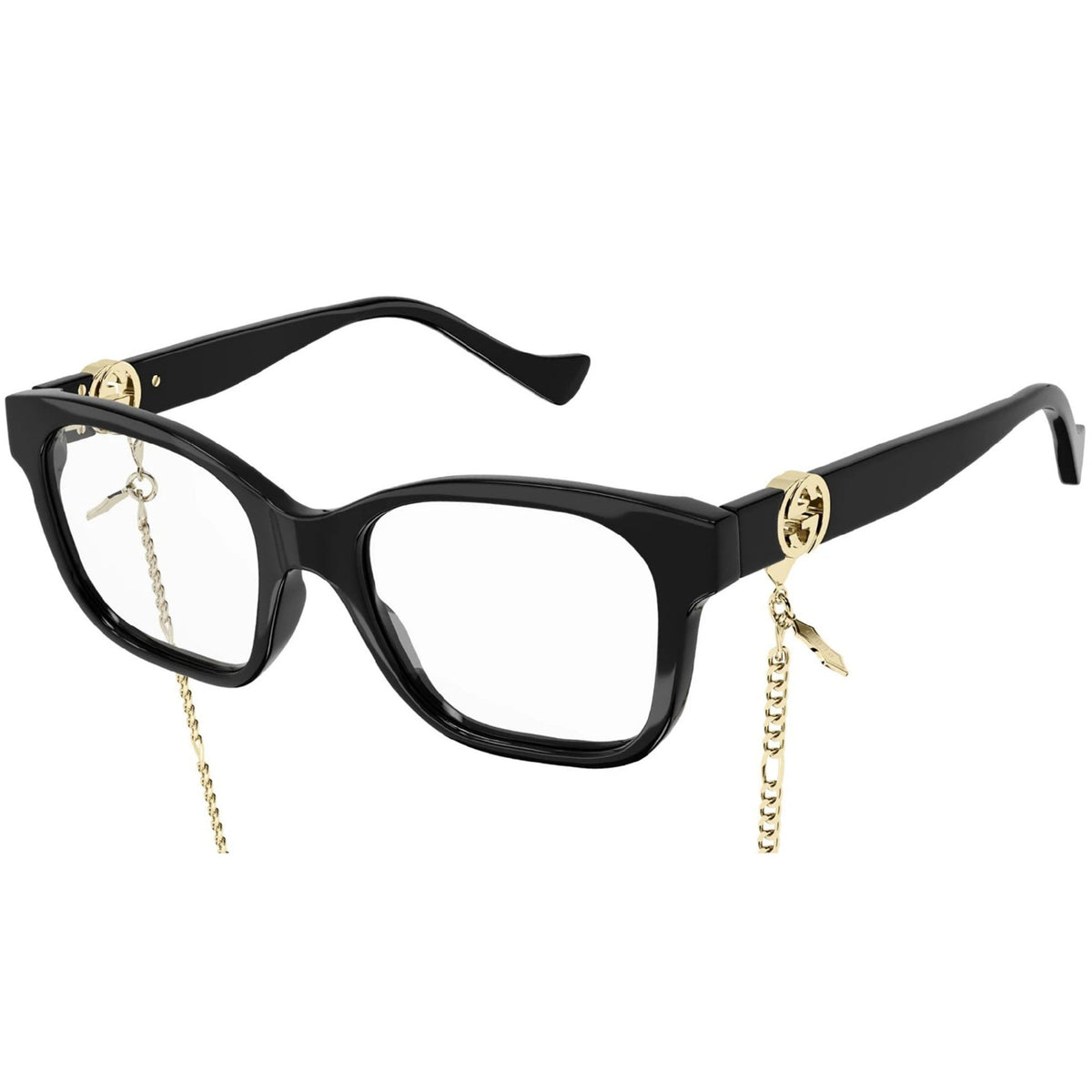 Gucci Women's Sunglasses Fall Winter 2021 Black Transparent Demo Lens Demo Lens  GG1025O 003
