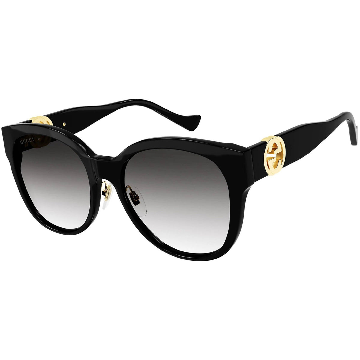 Gucci Women's Sunglasses Spring Summer 2022 Black Grey Nylon Nylon Gradient GG1028SK 006