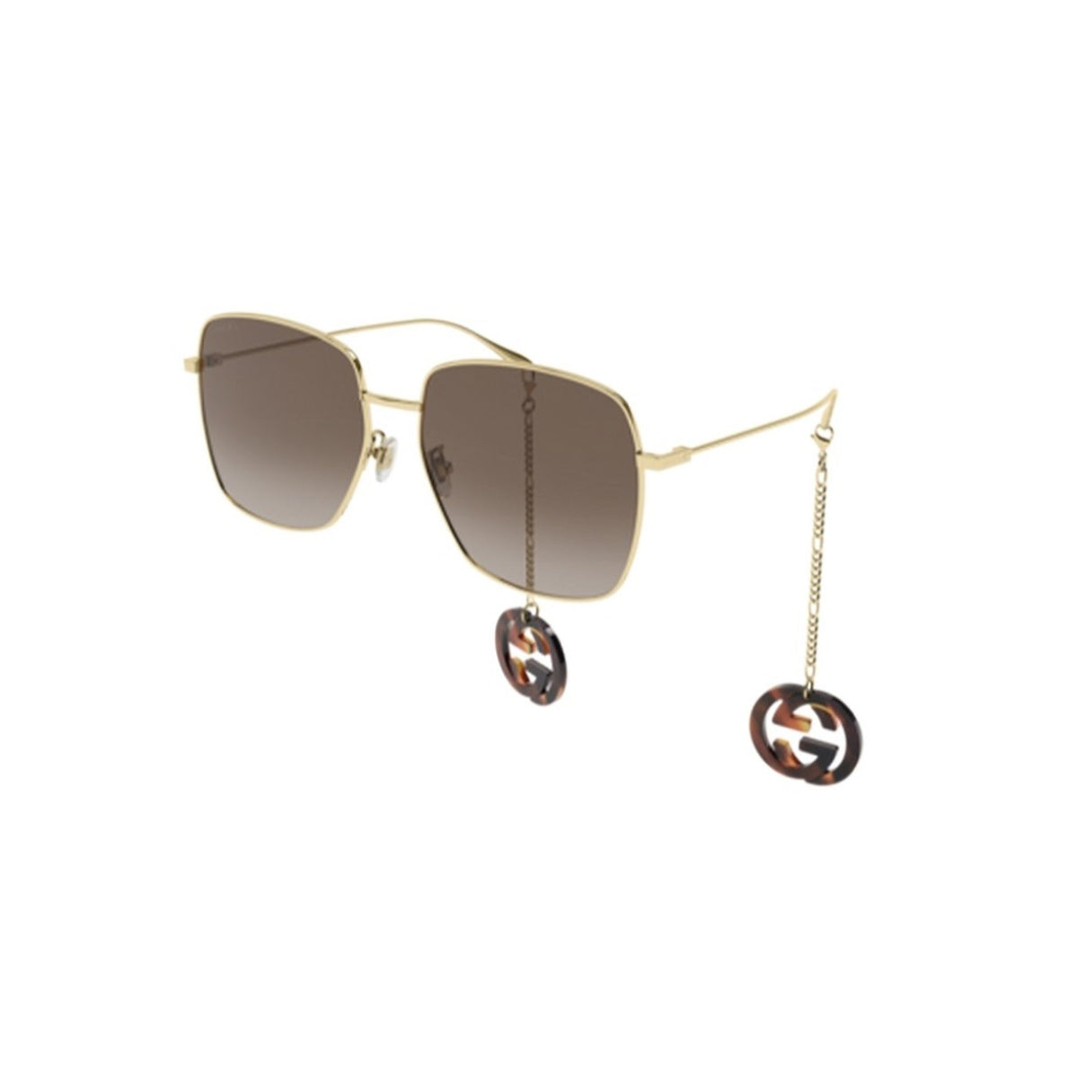 Gucci Women's Sunglasses Fall Winter Gold Brown Nylon Nylon Gradient GG1031S 003