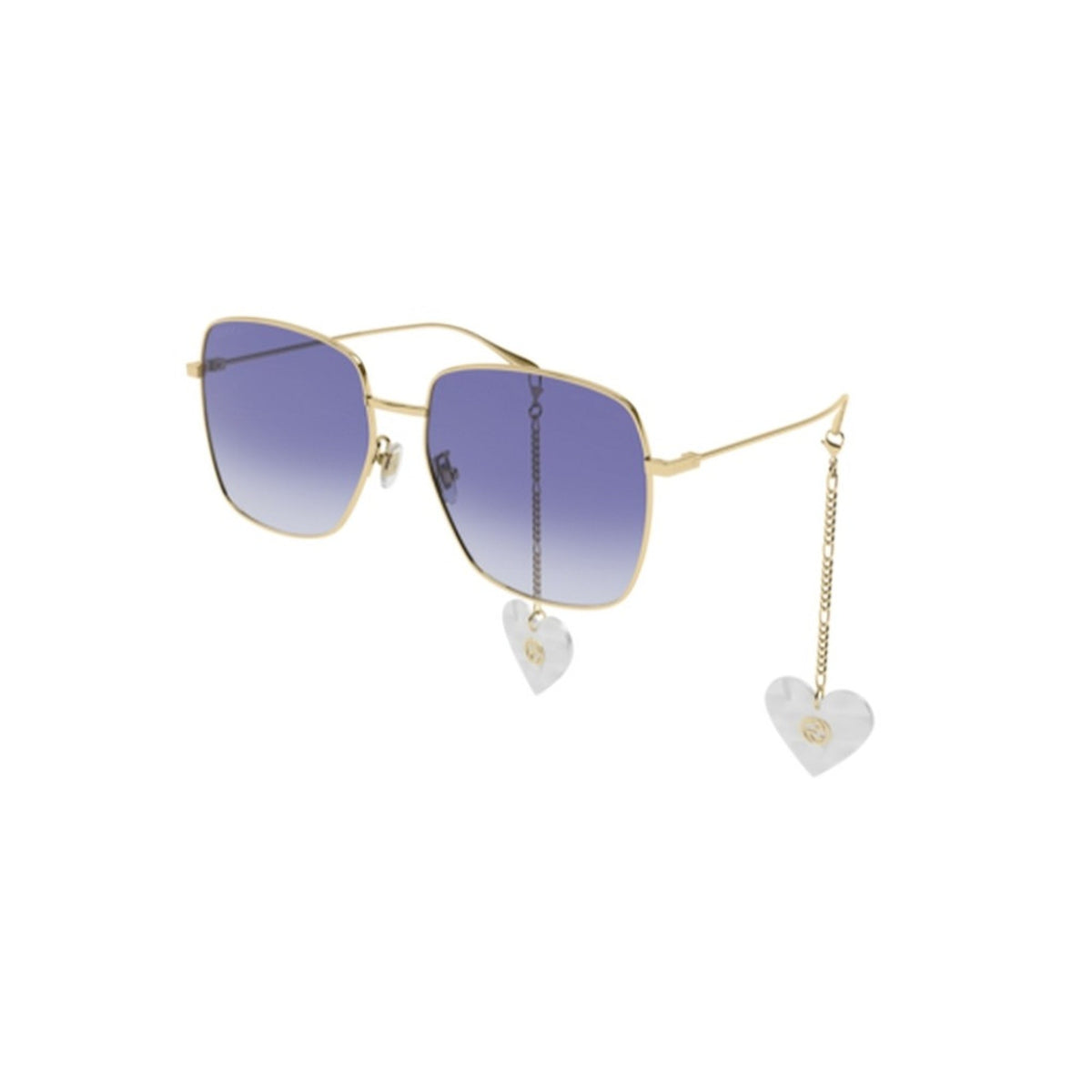 Gucci Women's Sunglasses Fall Winter Gold Violet Nylon Nylon Gradient GG1031S 004
