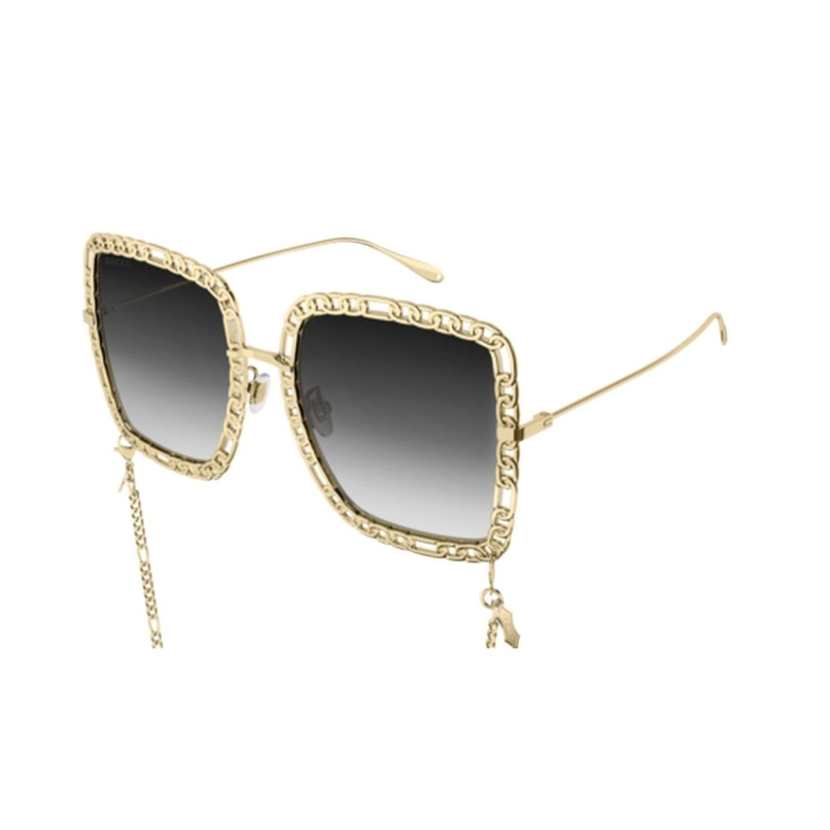 Gucci Women's Sunglasses Fall Winter 2021 Gold Grey Nylon Nylon Gradient GG1033S 002