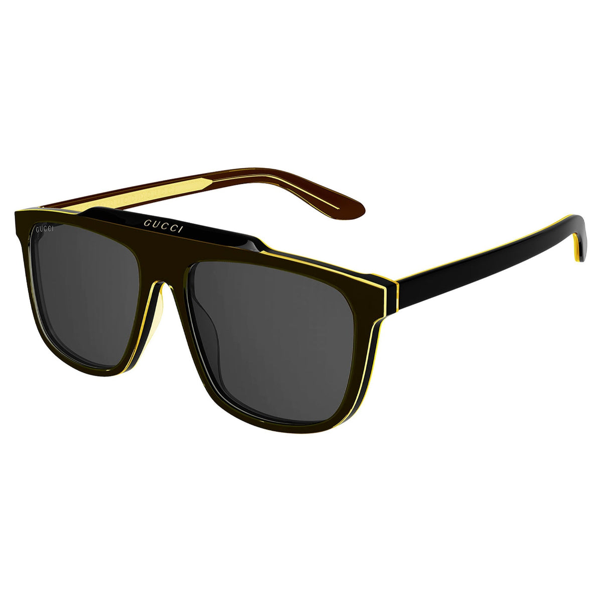 Gucci Men&#39;s Sunglasses Fall Winter 2021 Black Grey Nylon Nylon GG1039S 001