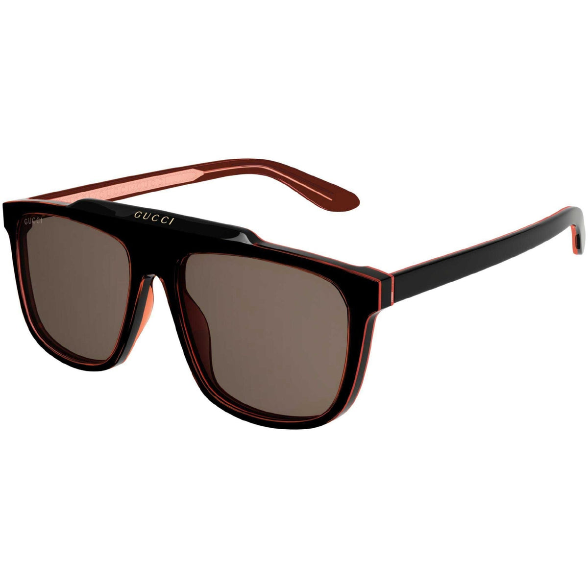 Gucci Men's Sunglasses Fall Winter 2021 Black Brown Nylon Nylon GG1039S 003