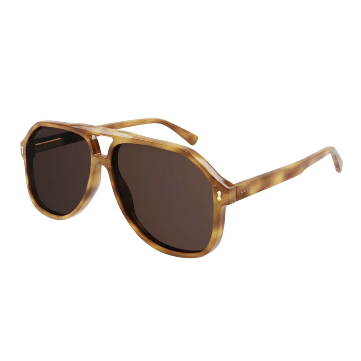 Gucci Men's Sunglasses Fall Winter 2021 Havana Brown Nylon Nylon GG1042S 002