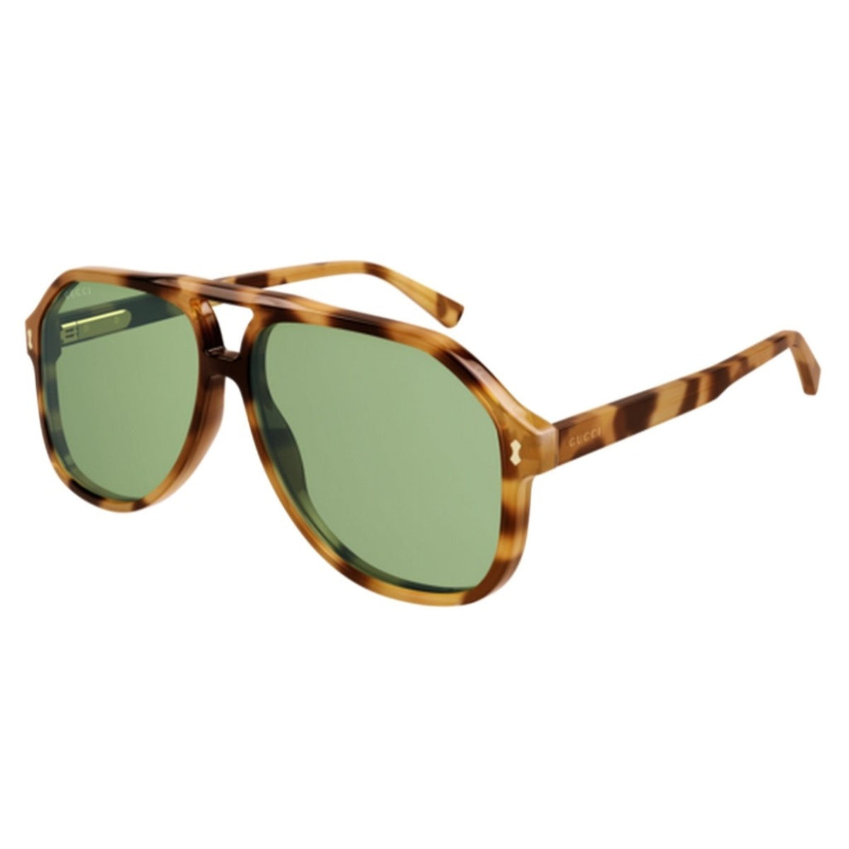 Gucci Men's Sunglasses Fall Winter 2021 Havana Green Nylon Nylon GG1042S 004