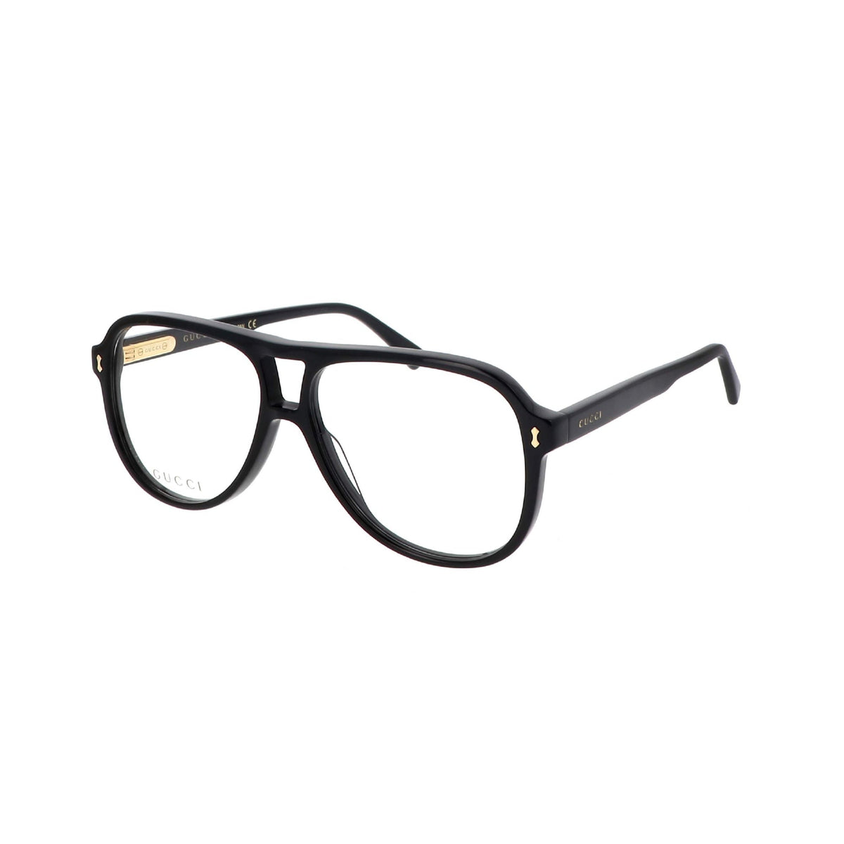 Gucci Men's Sunglasses Fall Winter 2021 Black Transparent Demo Lens Demo Lens  GG1044O 001
