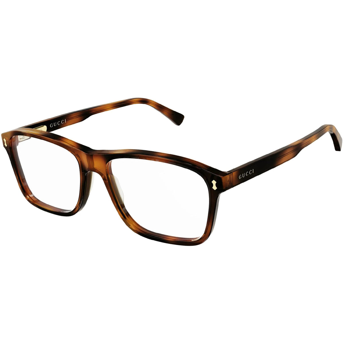 Gucci Men's Sunglasses Fall Winter 2021 Havana Transparent Demo Lens Demo Lens  GG1045O 002