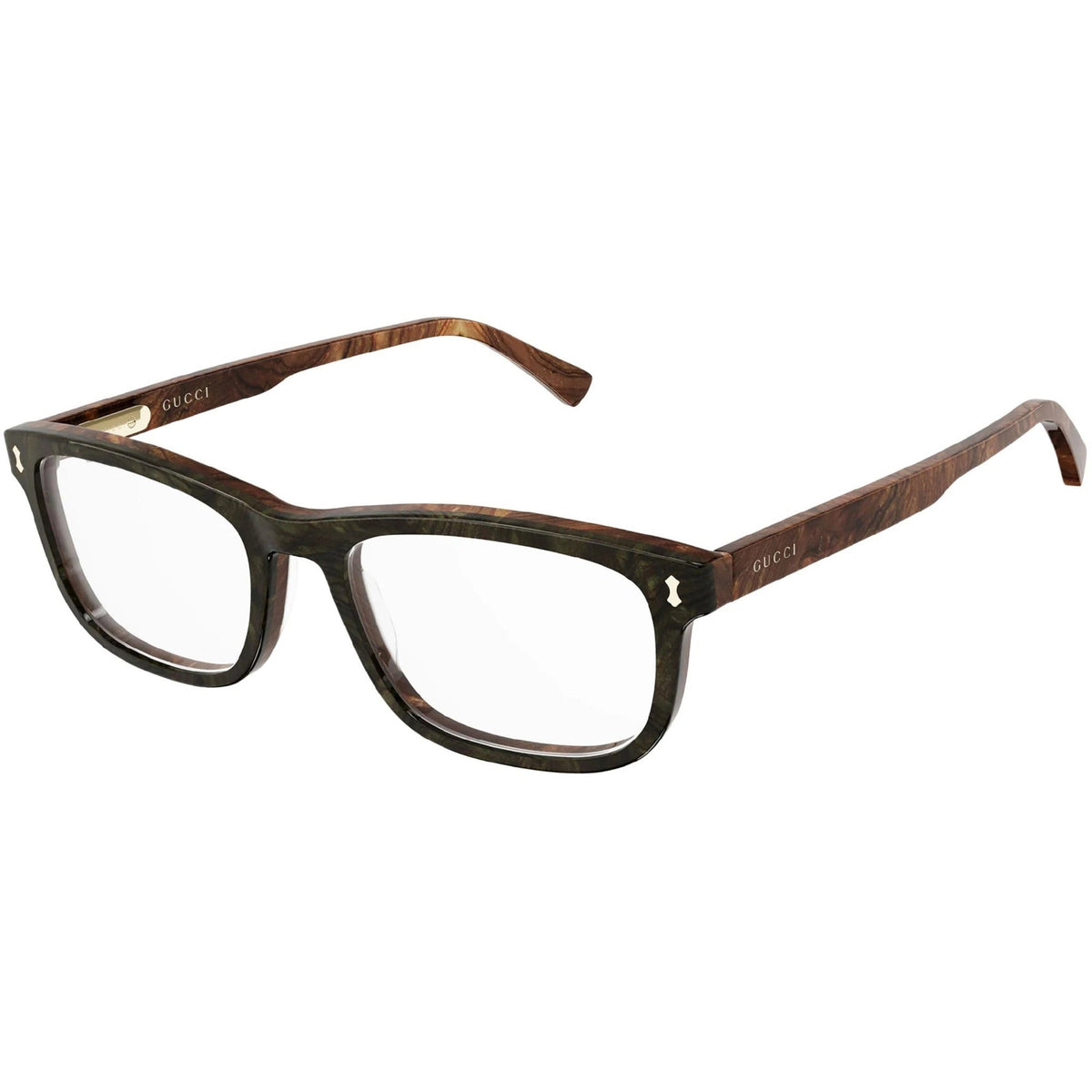 Gucci Men's Sunglasses Fall Winter 2021 Green Transparent Demo Lens Demo Lens  GG1046O 006