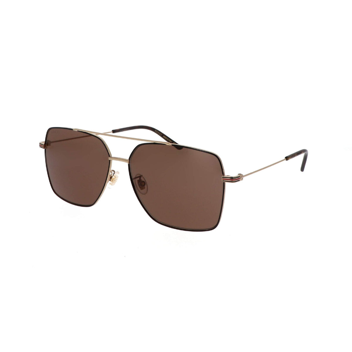 Gucci Men's Sunglasses Fall Winter 2021 Gold Brown Nylon Nylon GG1053SK 002