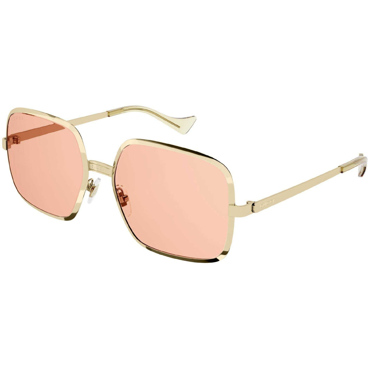 Gucci Men's Sunglasses Fall Winter 2021 Gold Red Nylon Nylon GG1063S 001