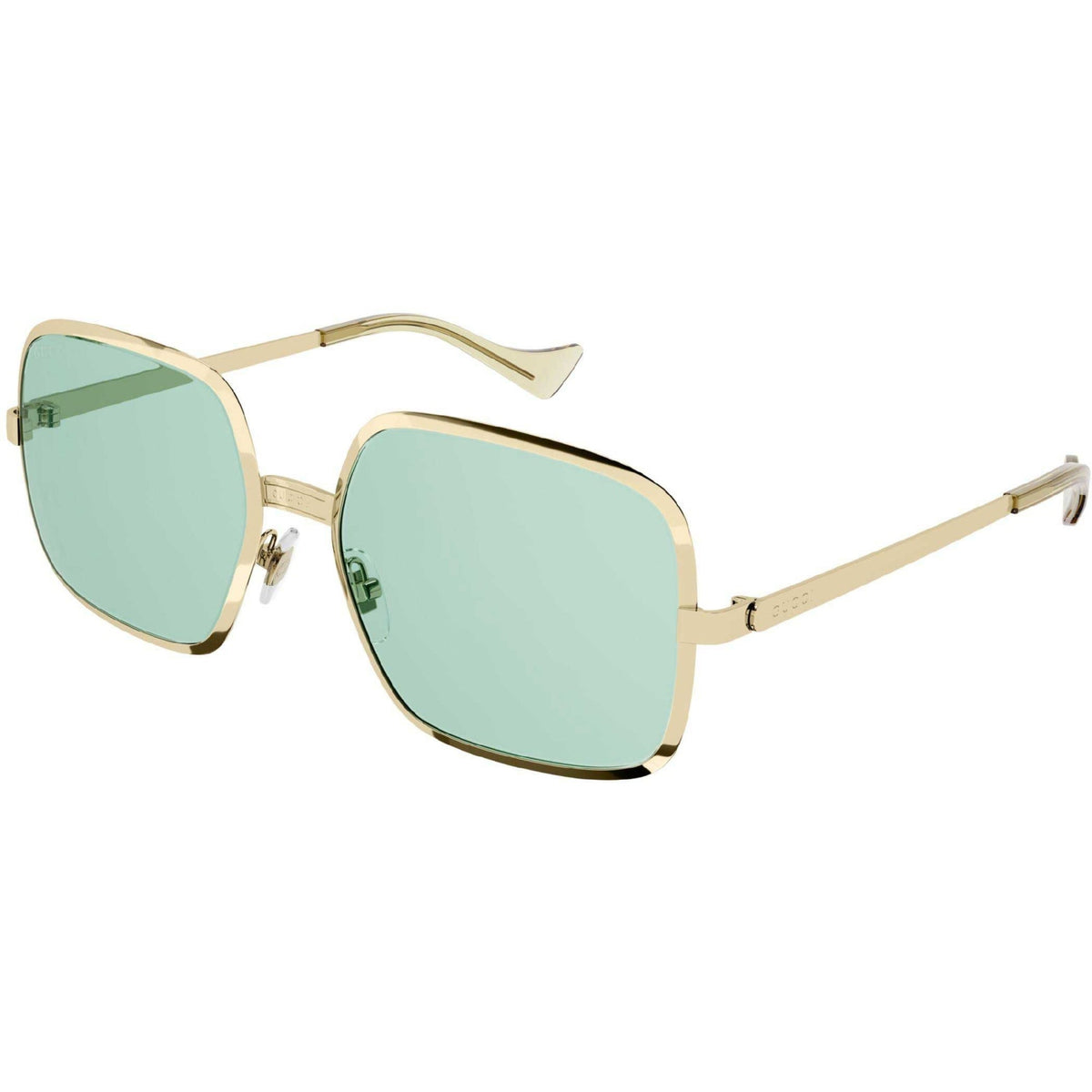 Gucci Men&#39;s Sunglasses Fall Winter 2021 Gold Green Nylon Nylon GG1063S 002
