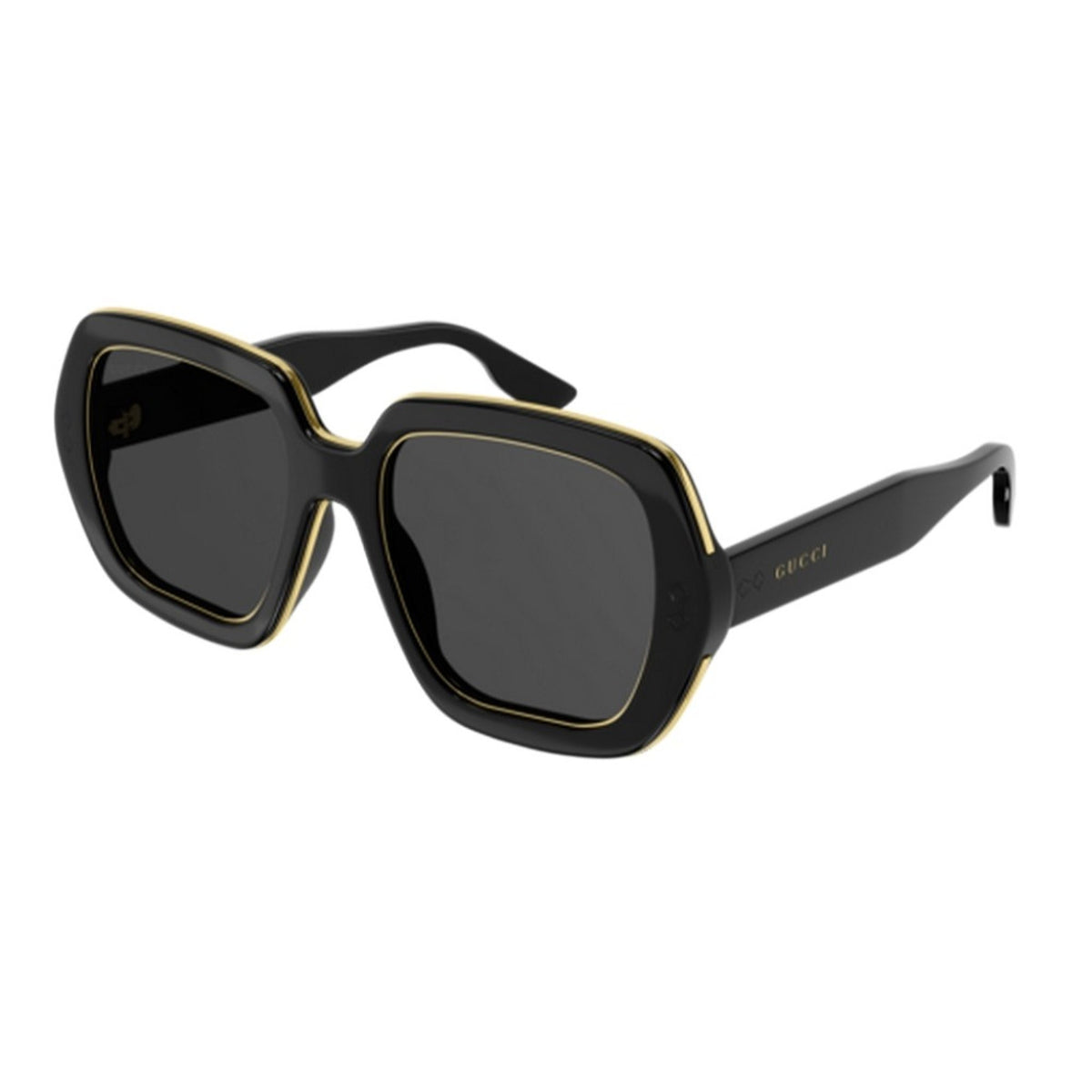 Gucci Men&#39;s Sunglasses Fall Winter 2021 Black Grey Nylon Nylon GG1064S 002