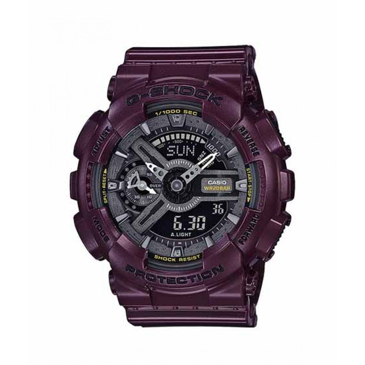 Casio Men's GMAS110MC-6A G-Shock Analog-Digital Purple Resin Watch