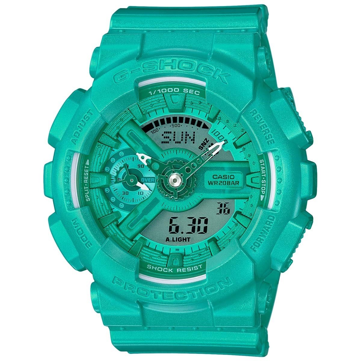 Casio Women&#39;s GMAS110VC-3A G-Shock Analog-Digital Green Resin Watch