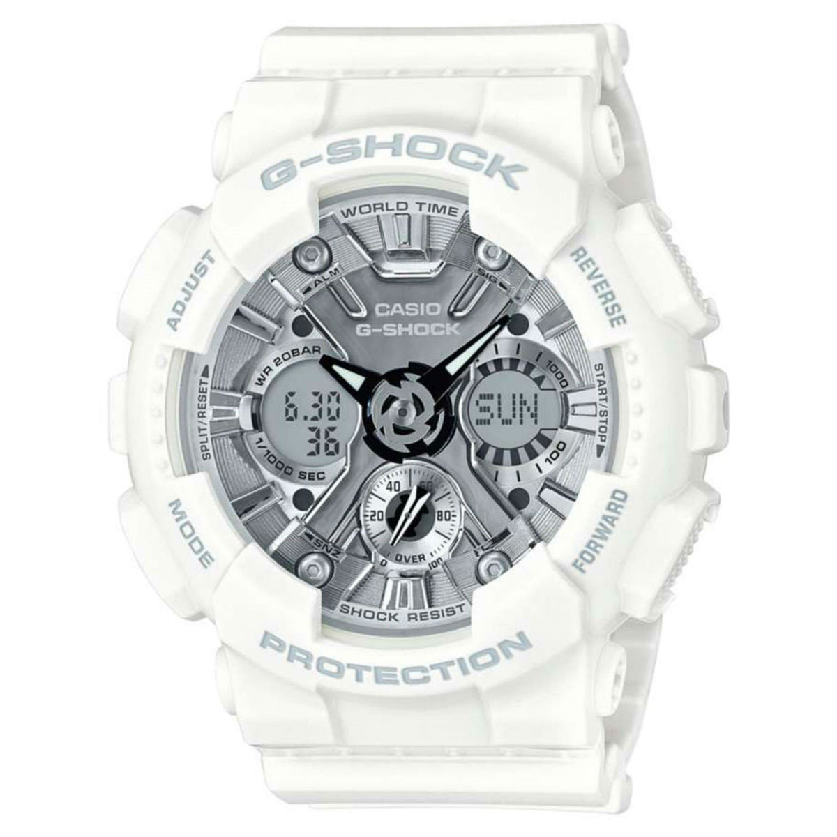 Casio Women's GMAS120MF-7A1 G-Shock White Resin Watch
