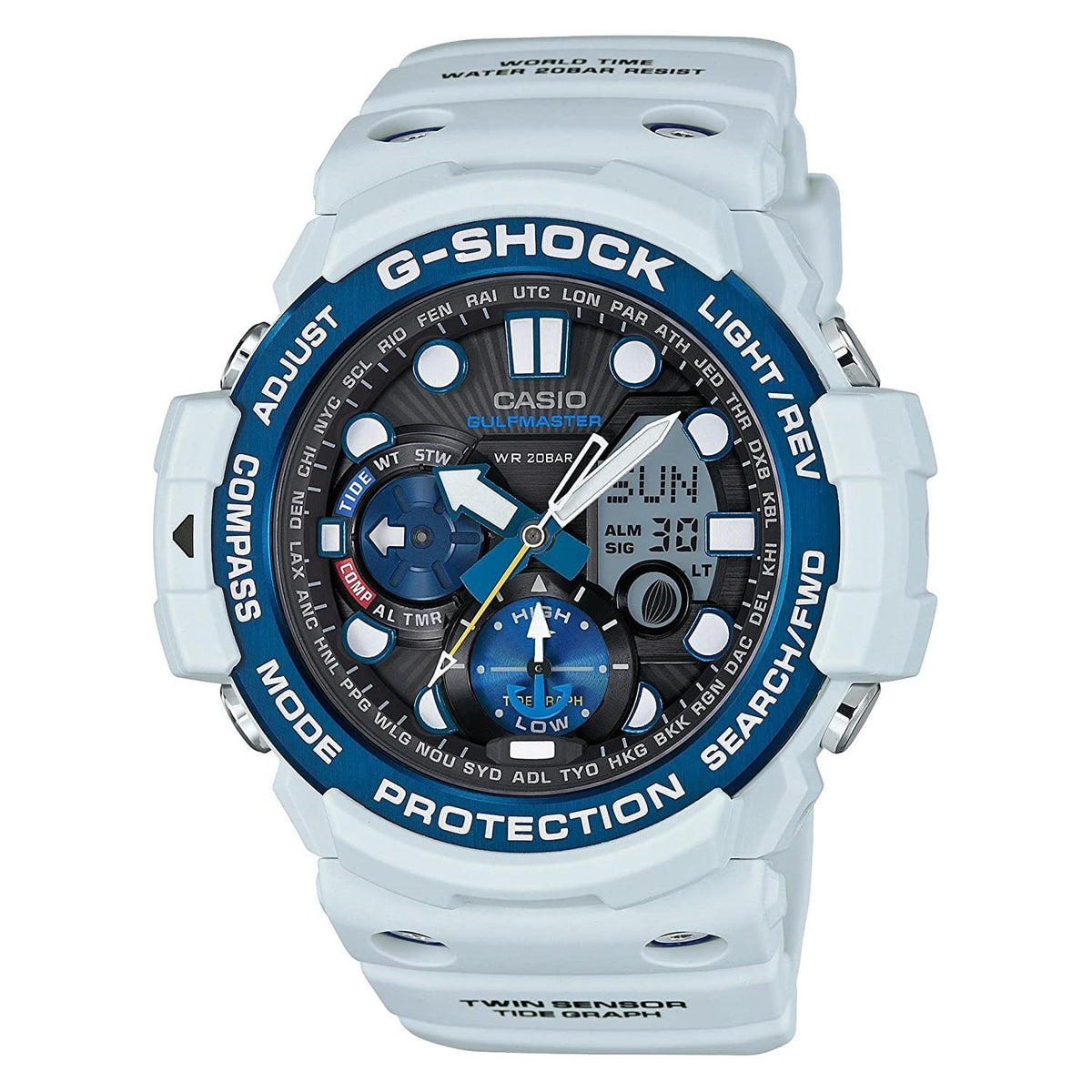 Casio Men's GN1000C-8A G-Shock Analog-Digital White Resin Watch