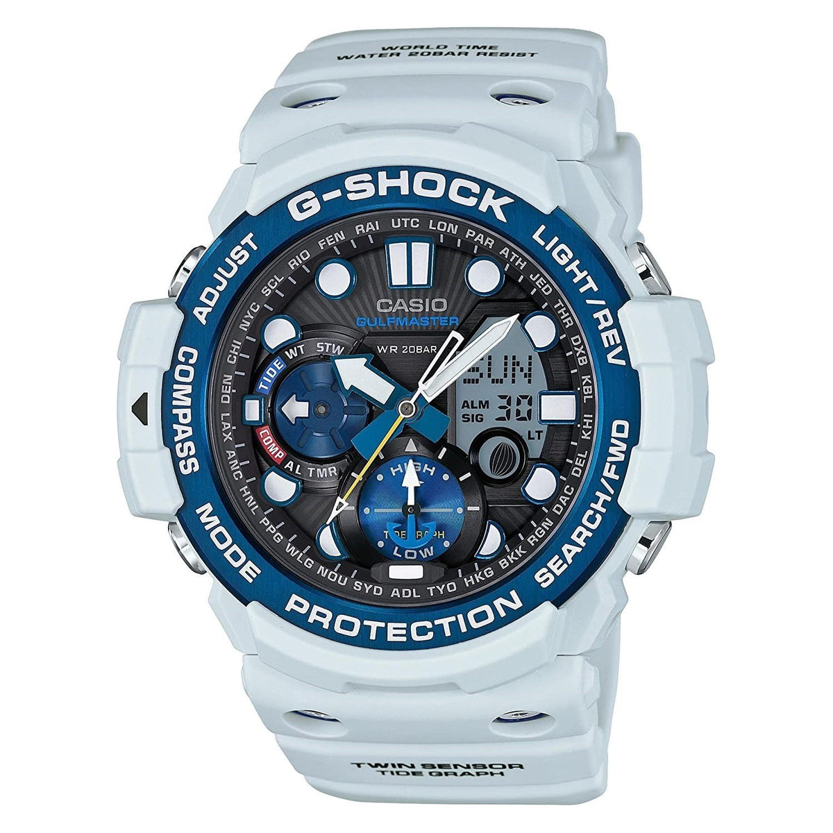 Casio Men&#39;s GN1000C-8A G-Shock Analog-Digital White Resin Watch